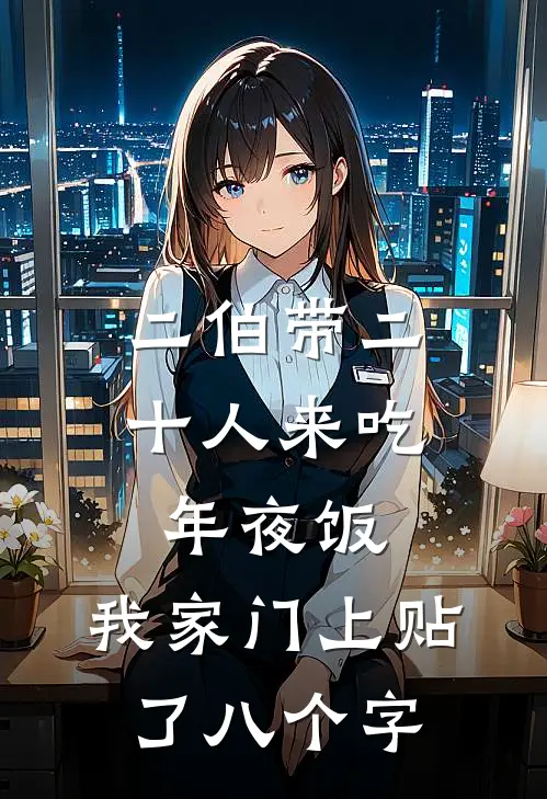 二伯带二十人来吃年夜饭，我家门上贴了八个字