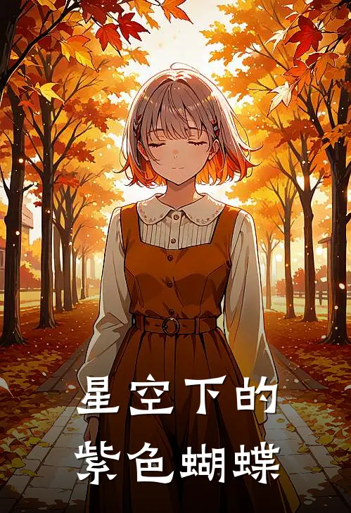 星空下的紫色蝴蝶