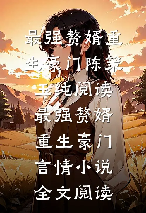 最强赘婿重生豪门陈策王纯阅读_最强赘婿重生豪门言情小说全文阅读